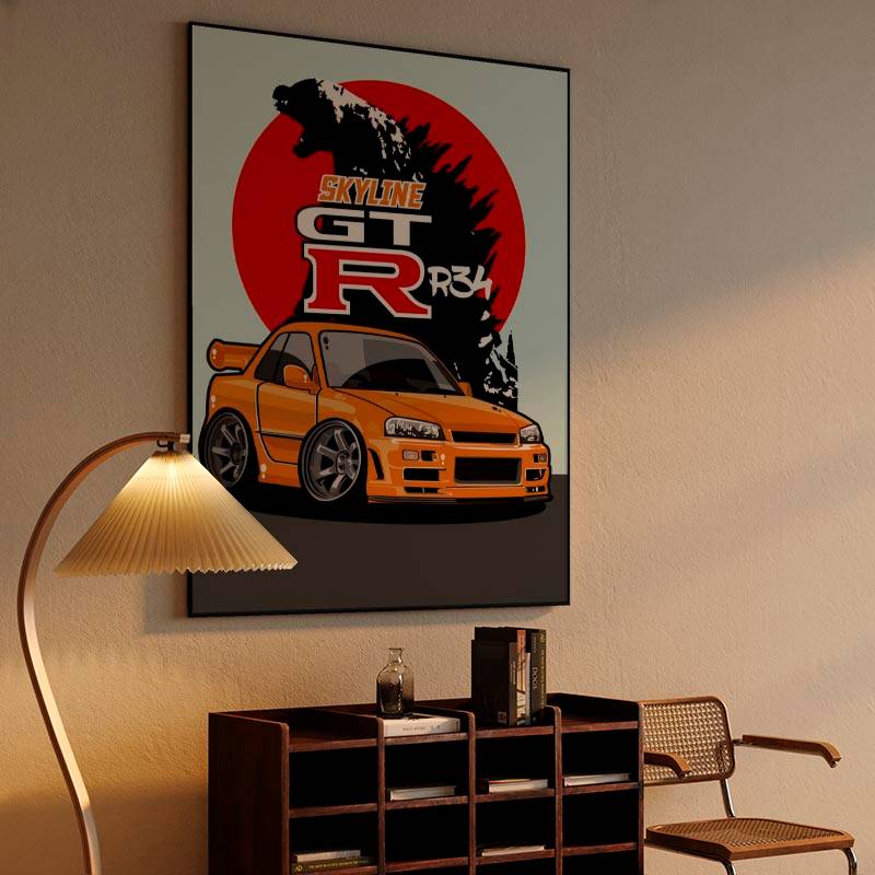 nissan skyline r34 GTR gojira preview