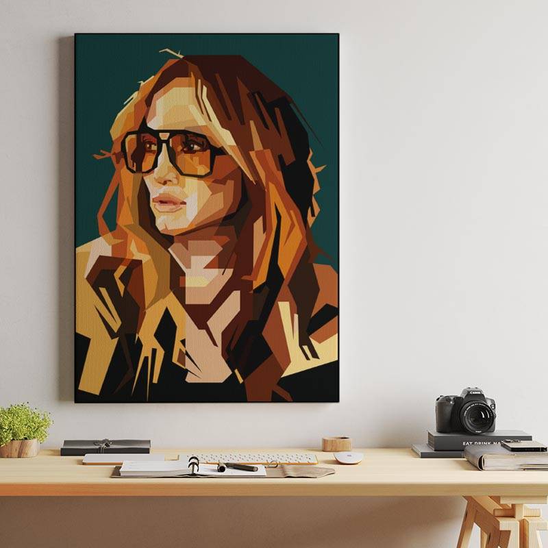 Jennifer Lopez Celebrity Retro Style Illustration preview