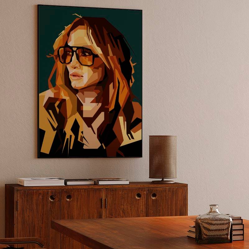 Jennifer Lopez Celebrity Retro Style Illustration preview