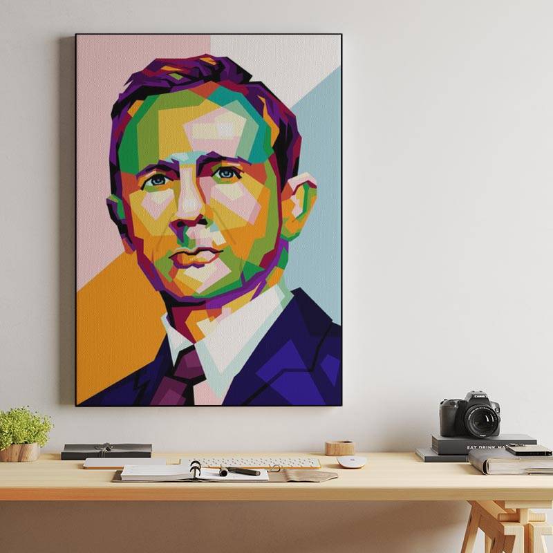 Legend Actor Daniel Craig James bond in illustration preview