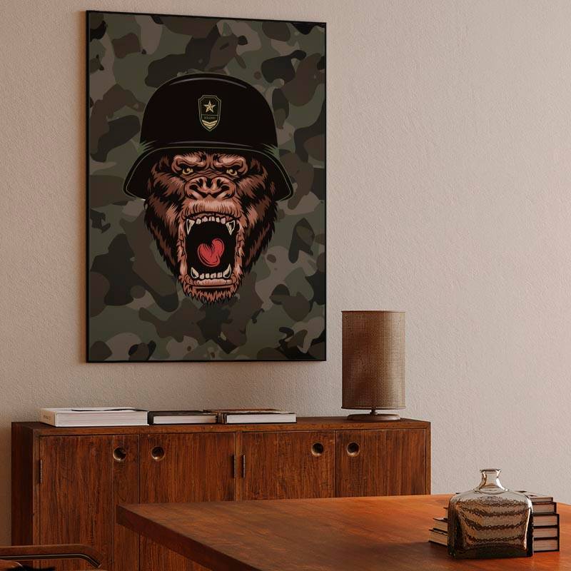 Army Monkey Canvas preview