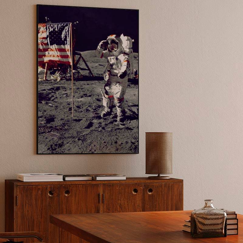 Astronaut on The Moon Canvas preview