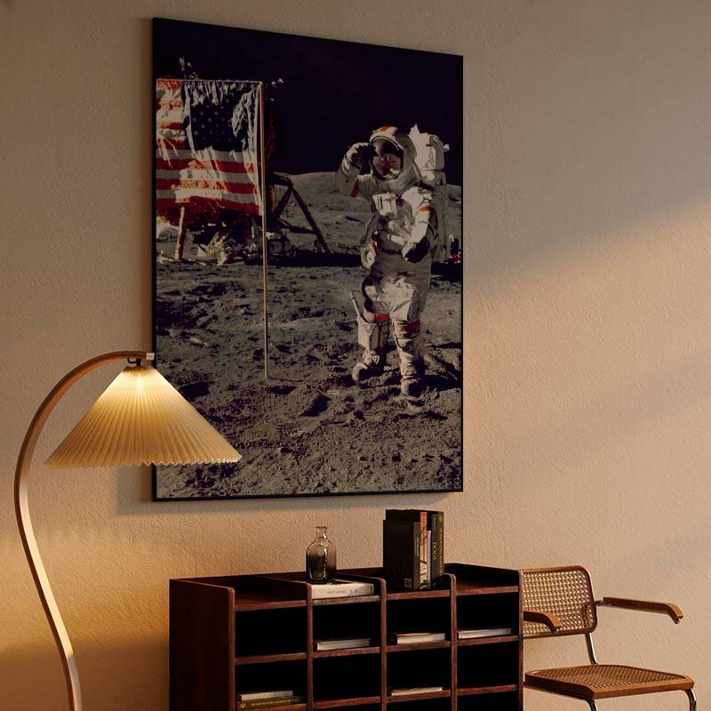 Astronaut on The Moon Canvas preview