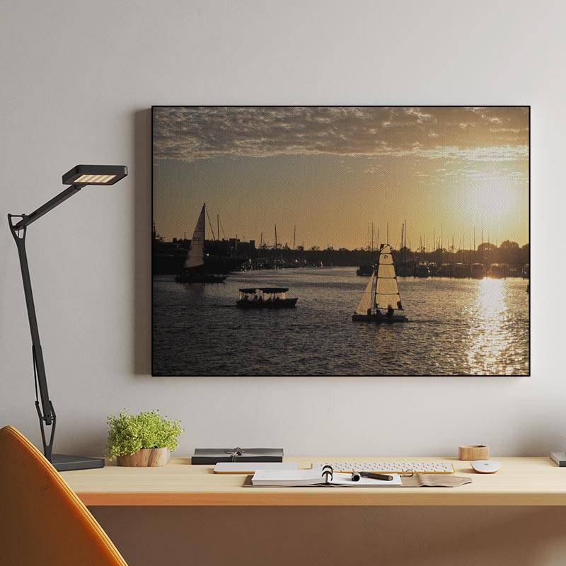 Boats at sunset preview