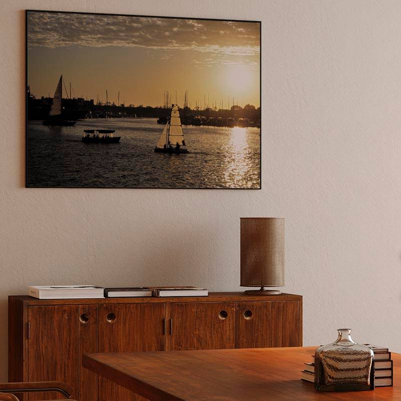 Boats at sunset preview