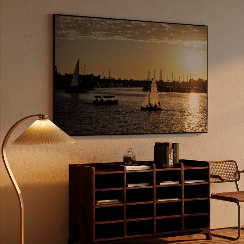 Boats at sunset preview