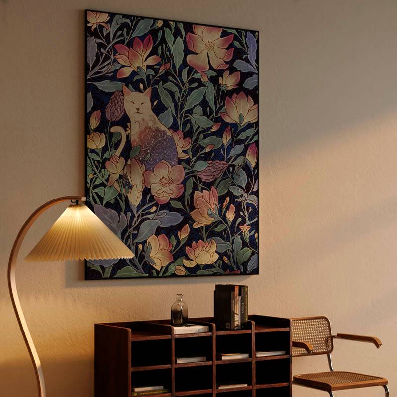 Cat and magnolia preview