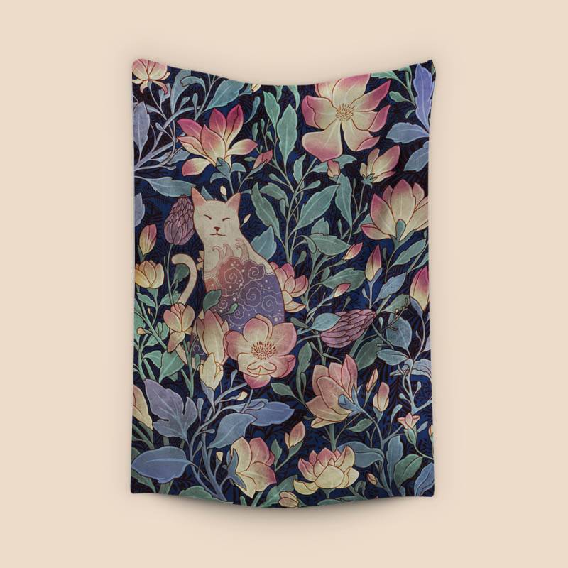 Cat and magnolia preview