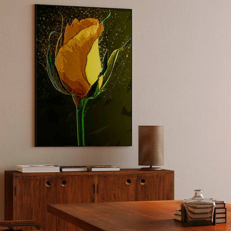 Colored Yellow Rose preview