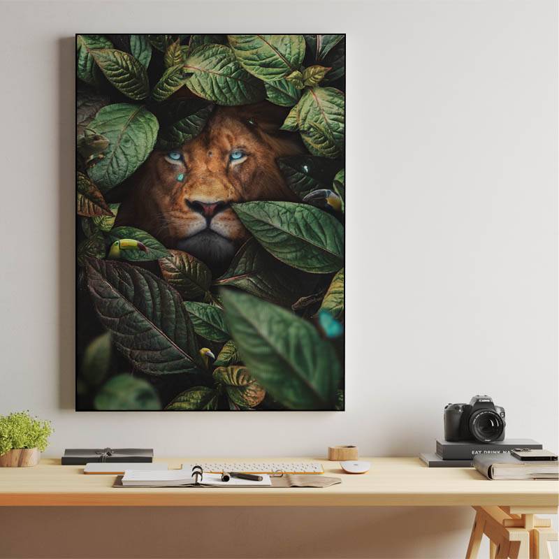 Lion in Leaves preview