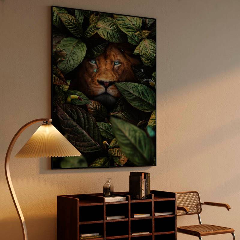 Lion in Leaves preview