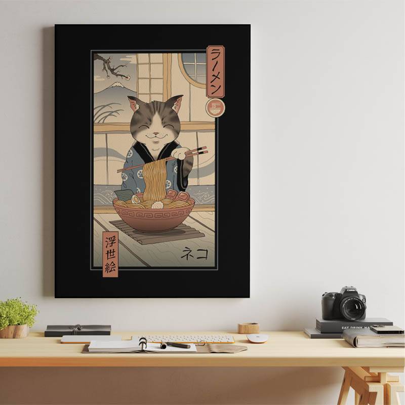 Neko Ramen Ukiyo-e preview