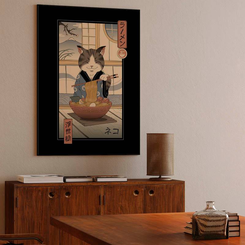 Neko Ramen Ukiyo-e preview