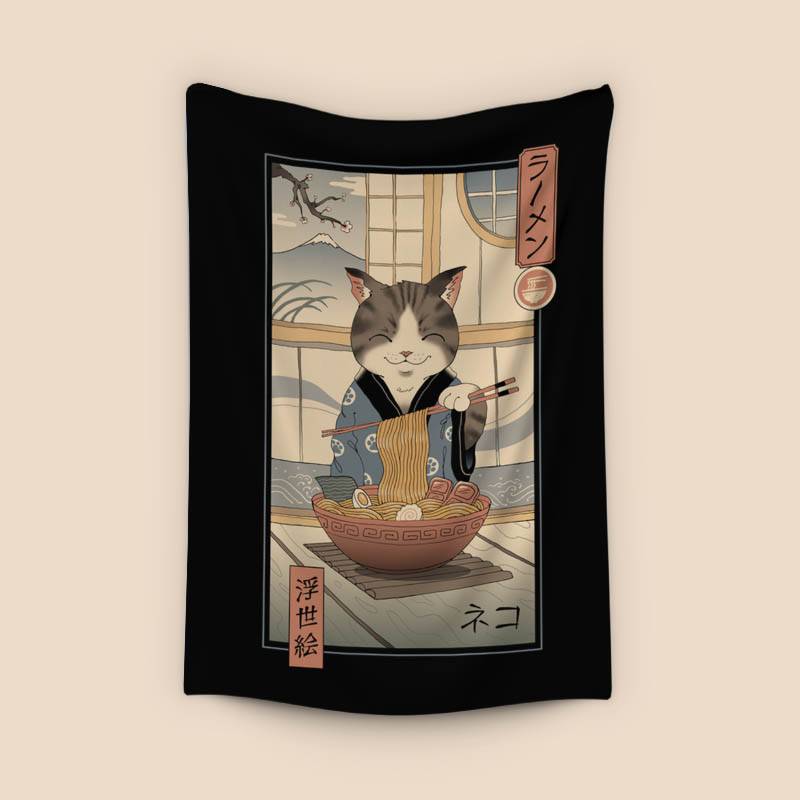 Neko Ramen Ukiyo-e preview