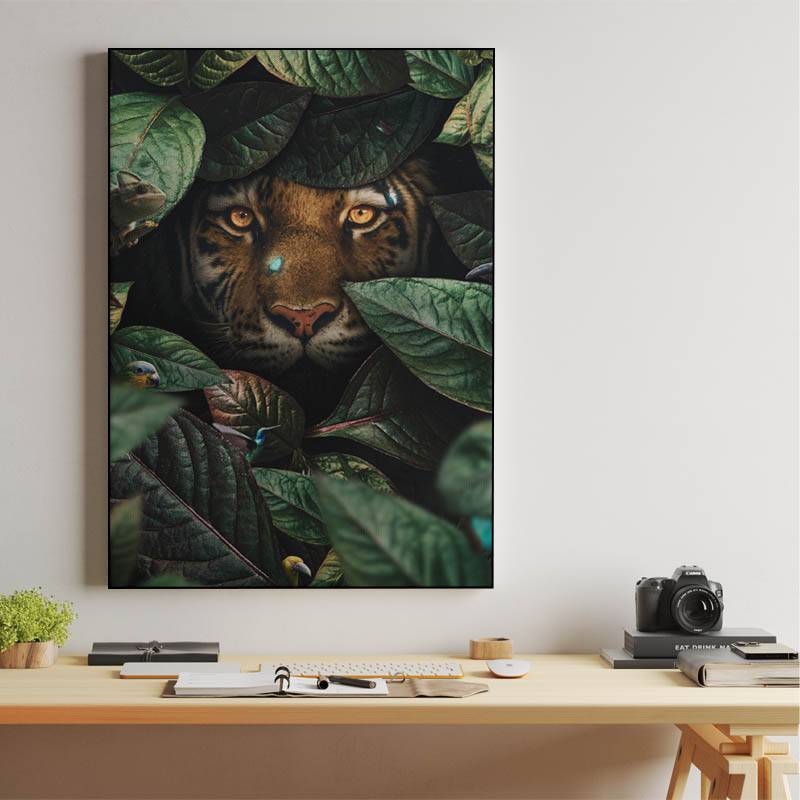 Tiger in Leaves preview