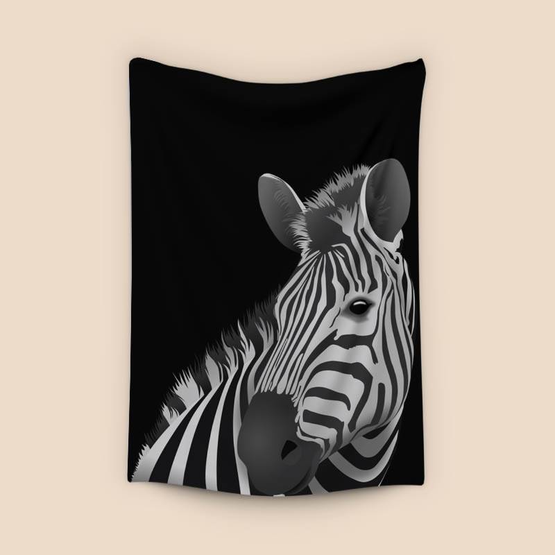 Zebra - black background preview