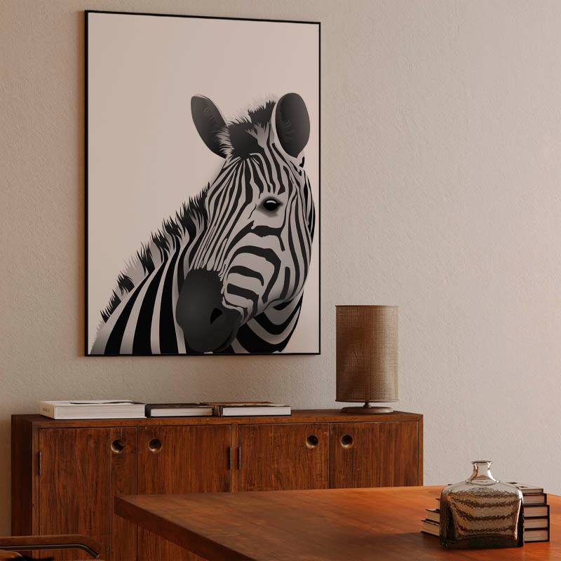 Zebra - white background preview