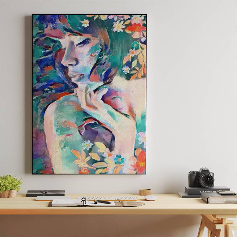 Beautiful Woman and Flowers preview