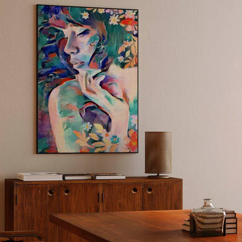 Beautiful Woman and Flowers preview