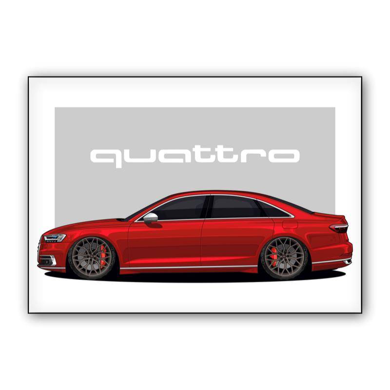 Audi S8 car Canvas preview