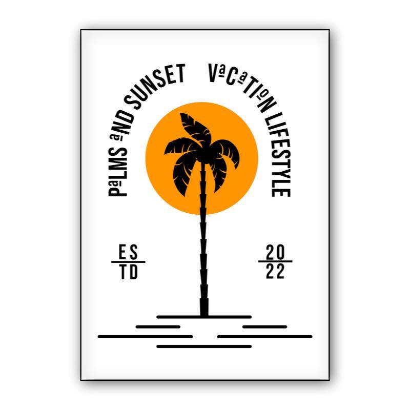 Palms and sunset preview