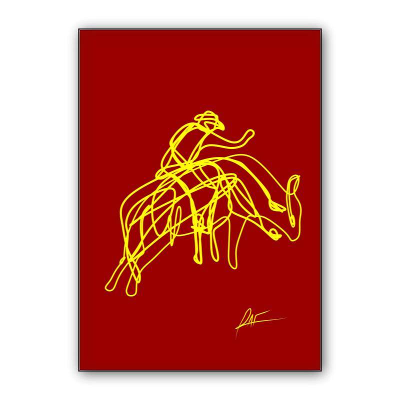 El vaquero y el toro de rodeo preview