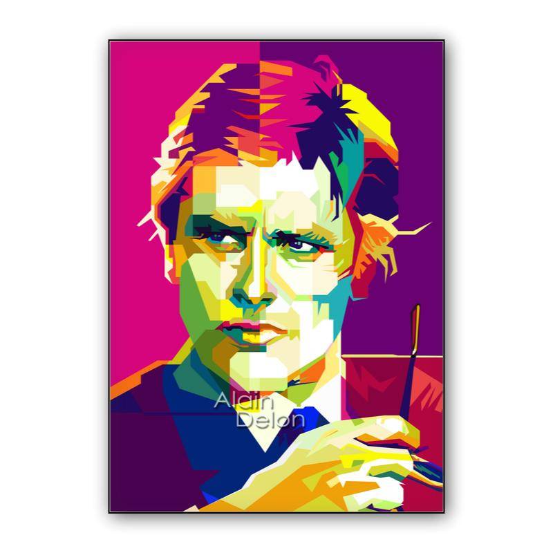 Alain Delon Pop Art WPAP – Canvas Print preview