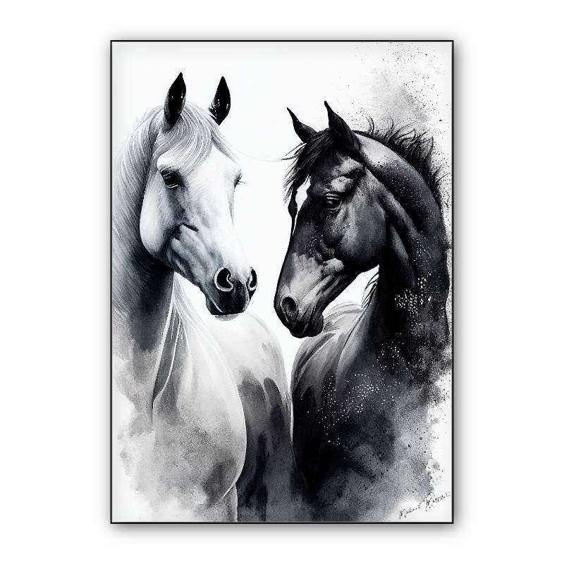 Black and White Horse  preview