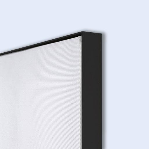 Durable black aluminum frame