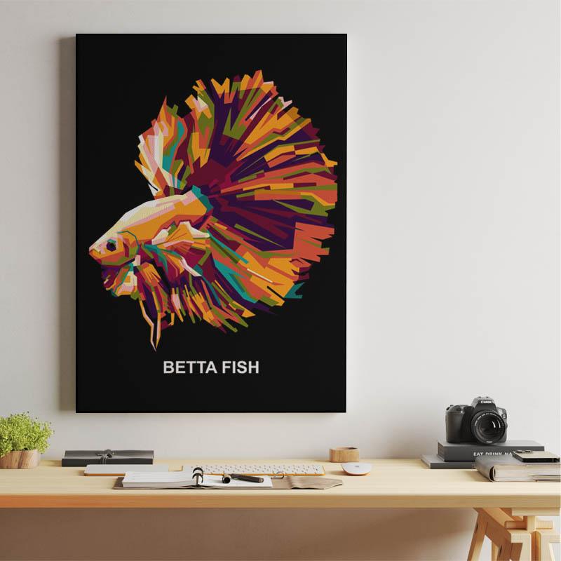 Pop art of Betta Fish in trend