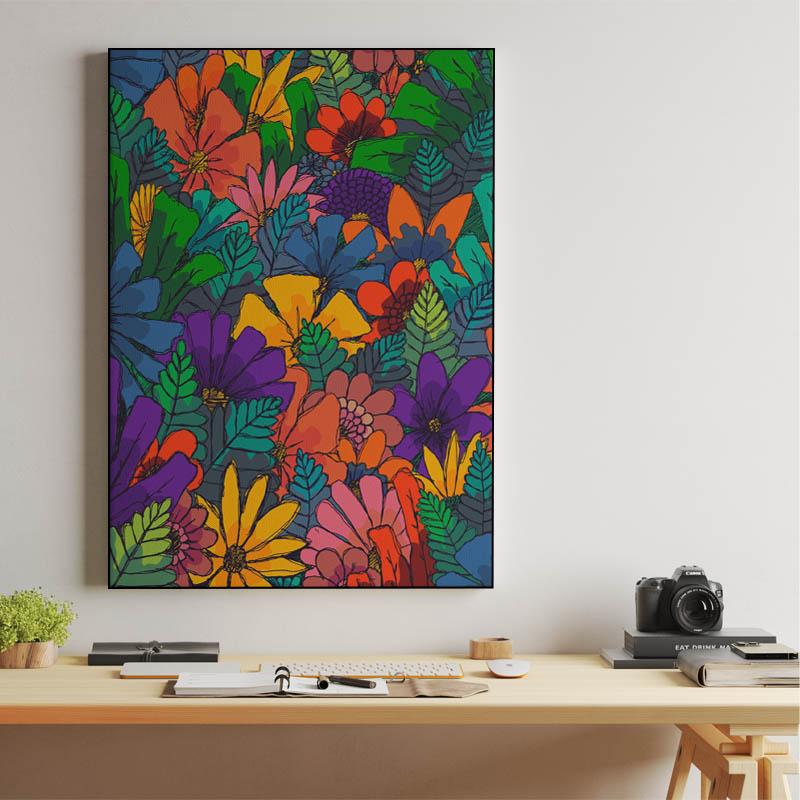 Garden of spring flowers