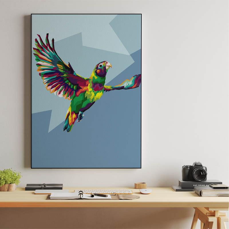 Colorfull bird parrot in wpap amazing