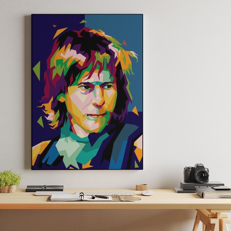 Legend guitarist of Jeff Beck in trend illustration