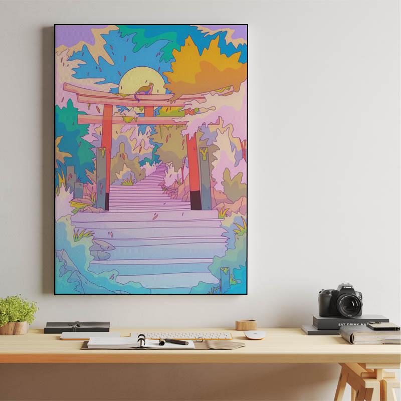 The colorful Torii gate