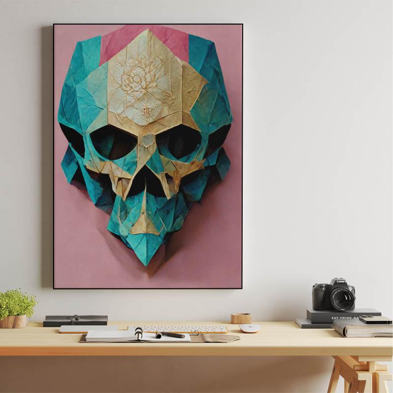 Origami Paper Skull