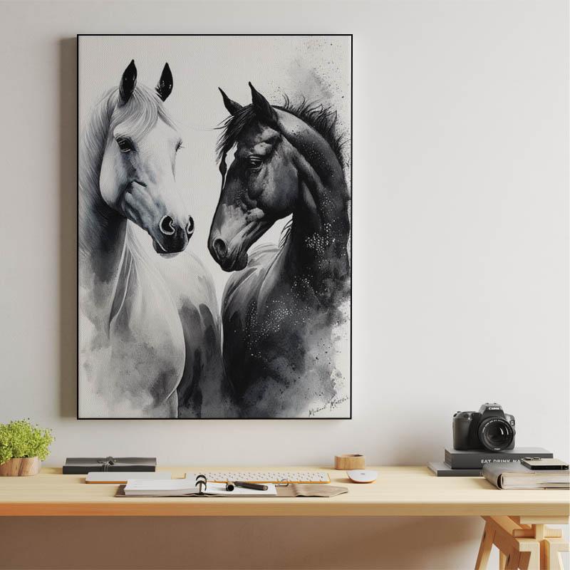 Black and White Horse 