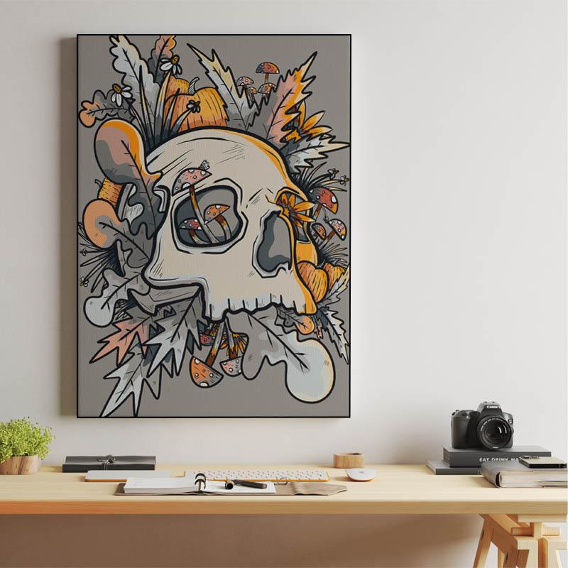 Mushrooms and the skull