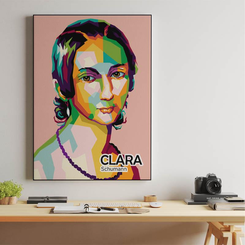 Clara Scumann in wpap pop art