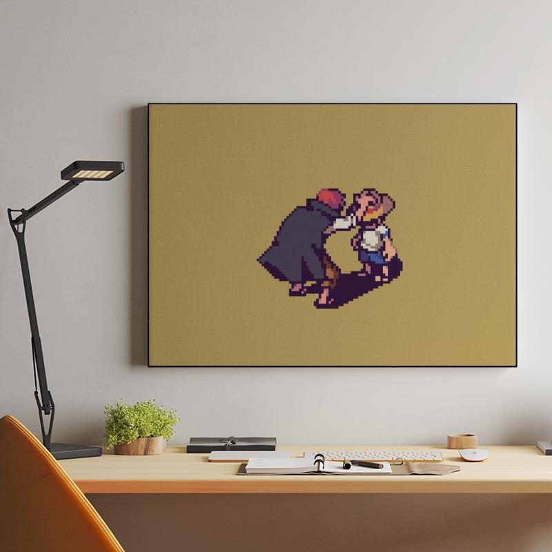 Shanks gives Luffy the straw hat