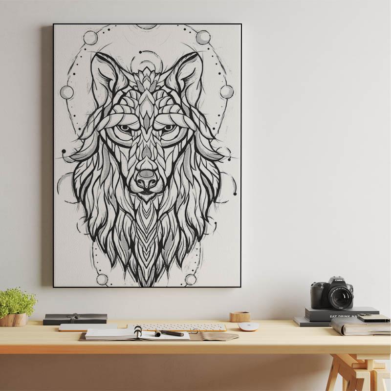 Abstract geometric wolf
