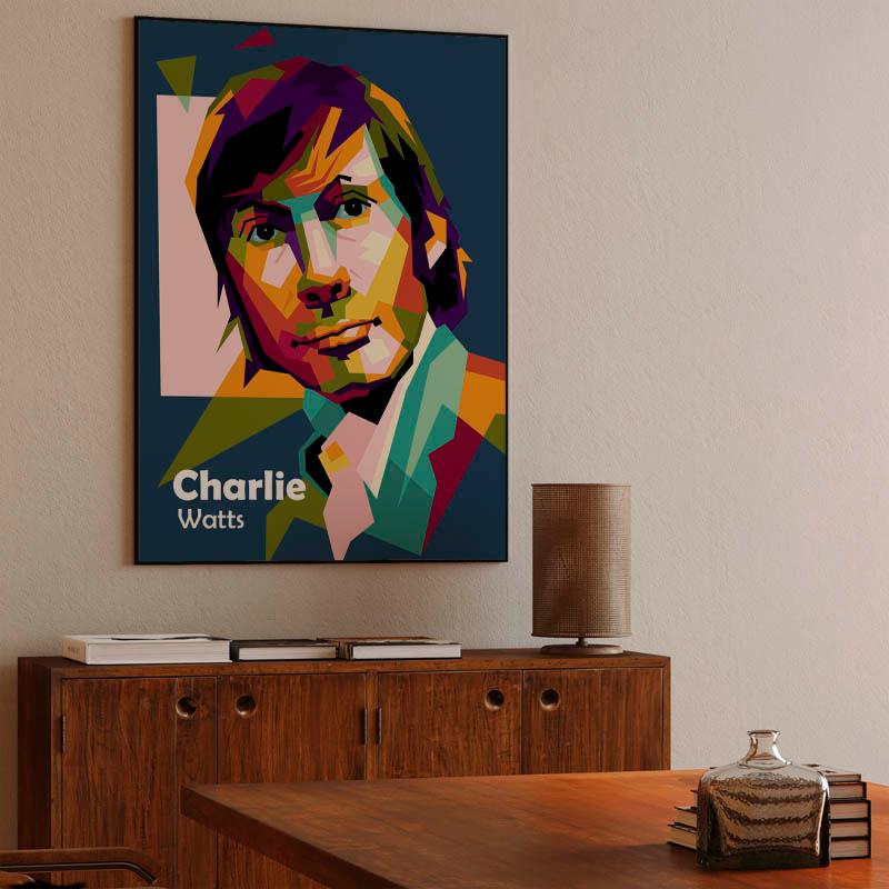 Charlie Watts in pop art amazing
