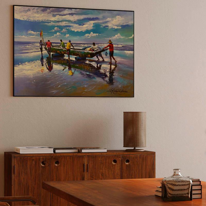 Product fishermen and boat