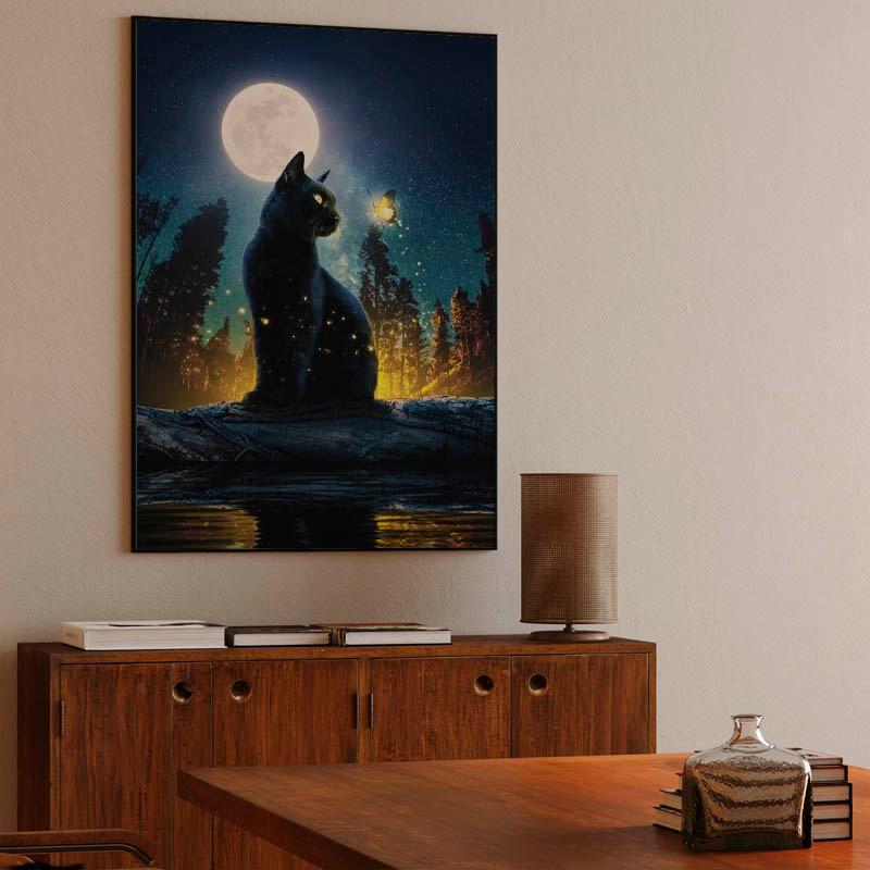 Cat Moon and Stars 2