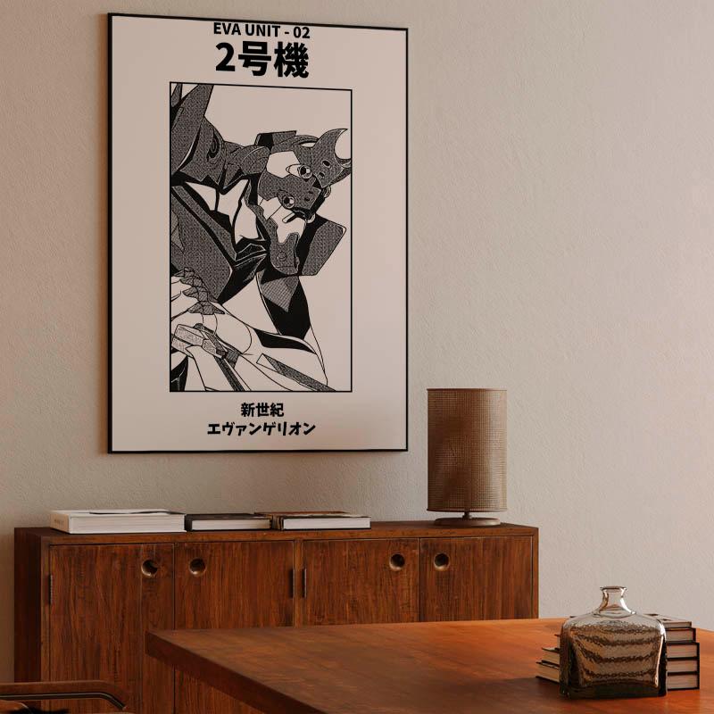 Eva Unit 02 Black and White