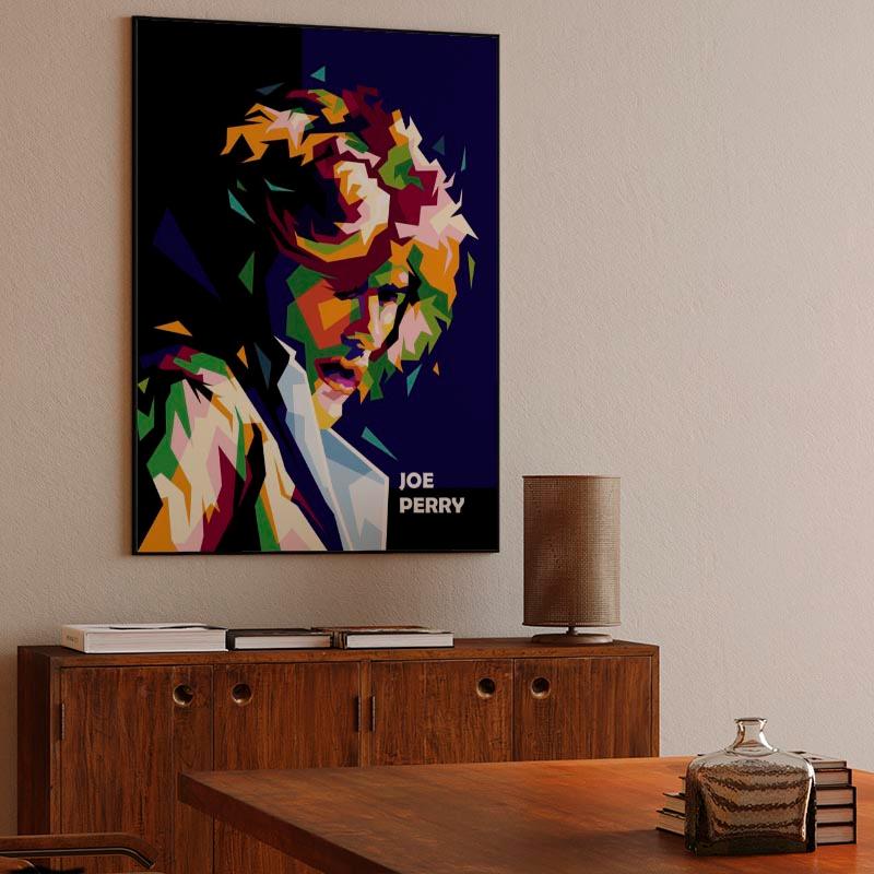 Joe Perry legend Guitarist in trend illustration