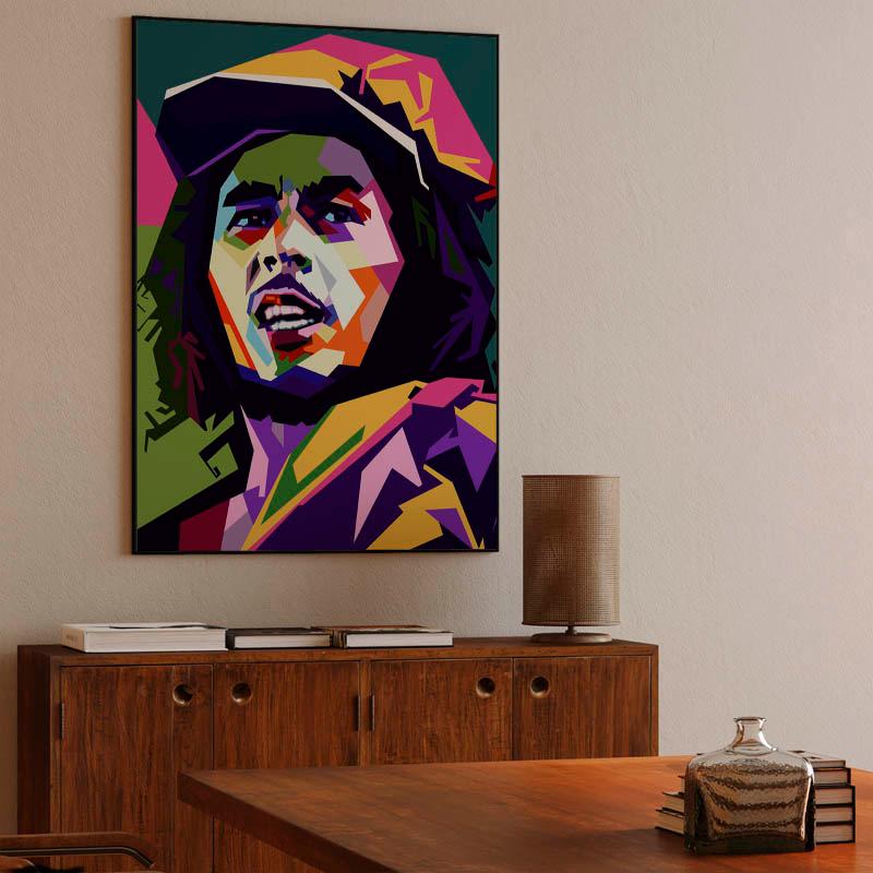 Bob Marley wpap pop art