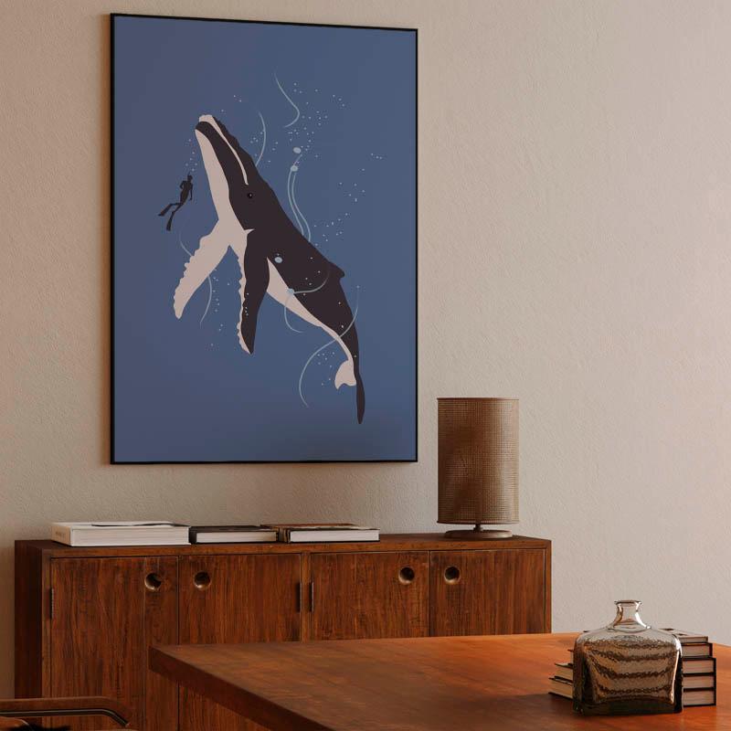 Humpback Whale and Human