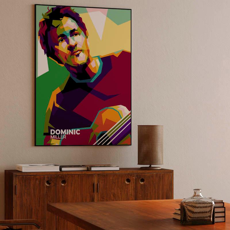 Dominic Miller in wpap pop art