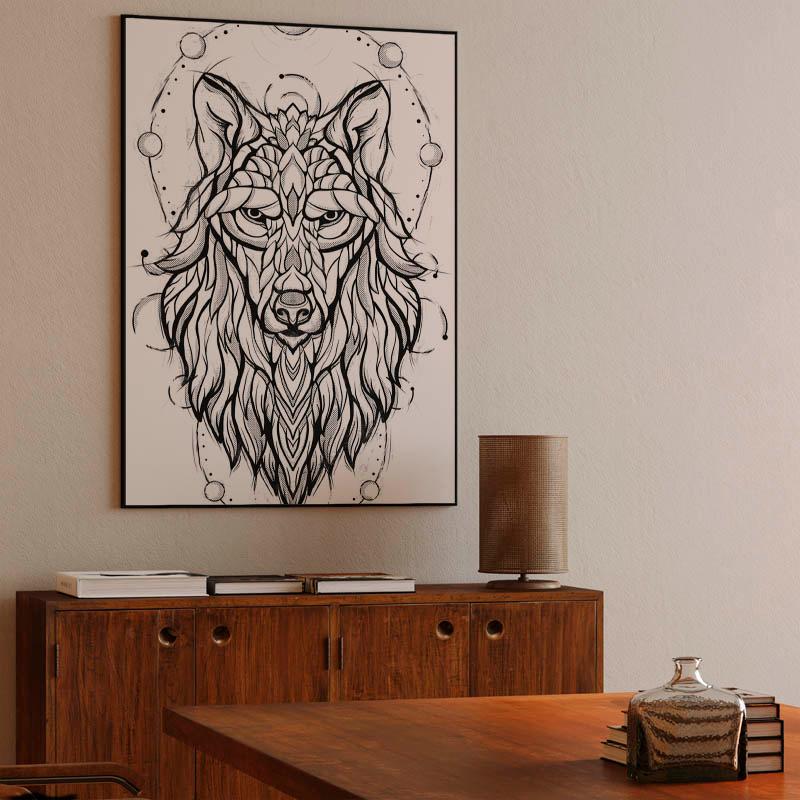 Abstract geometric wolf