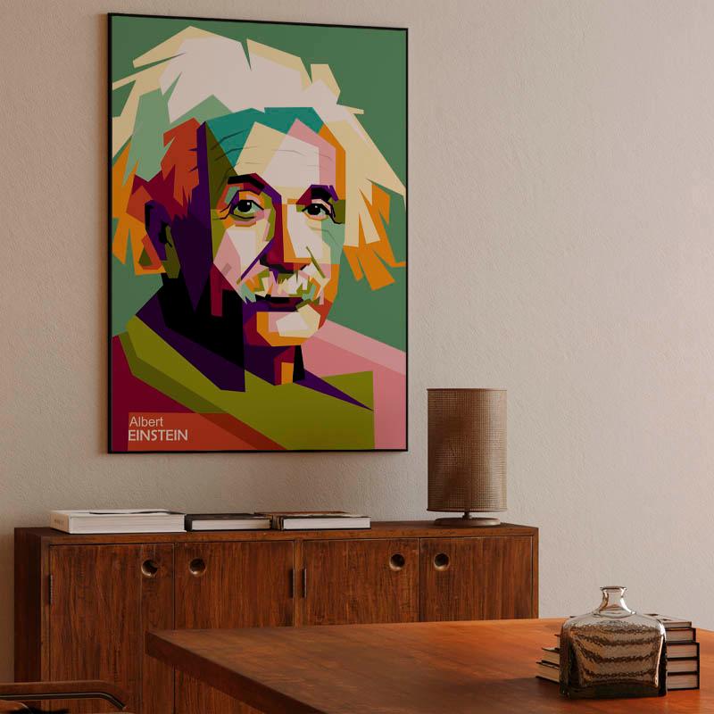 Einstein in wpap pop art
